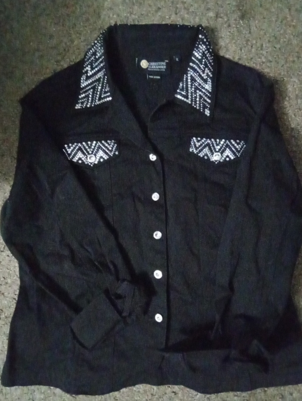 VINTAGE BEDAZZLED TOP